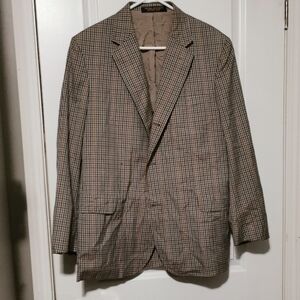 Vintage Brooks Brothers Brown Checkered Blazer